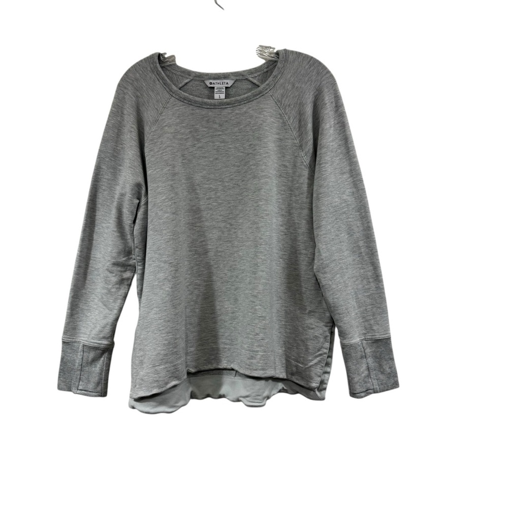 Athleta Coaster Luxe Recover Sweatshirt Gray Lounge Comfy Soft 659287 Sz Large - Picture 3 of 13